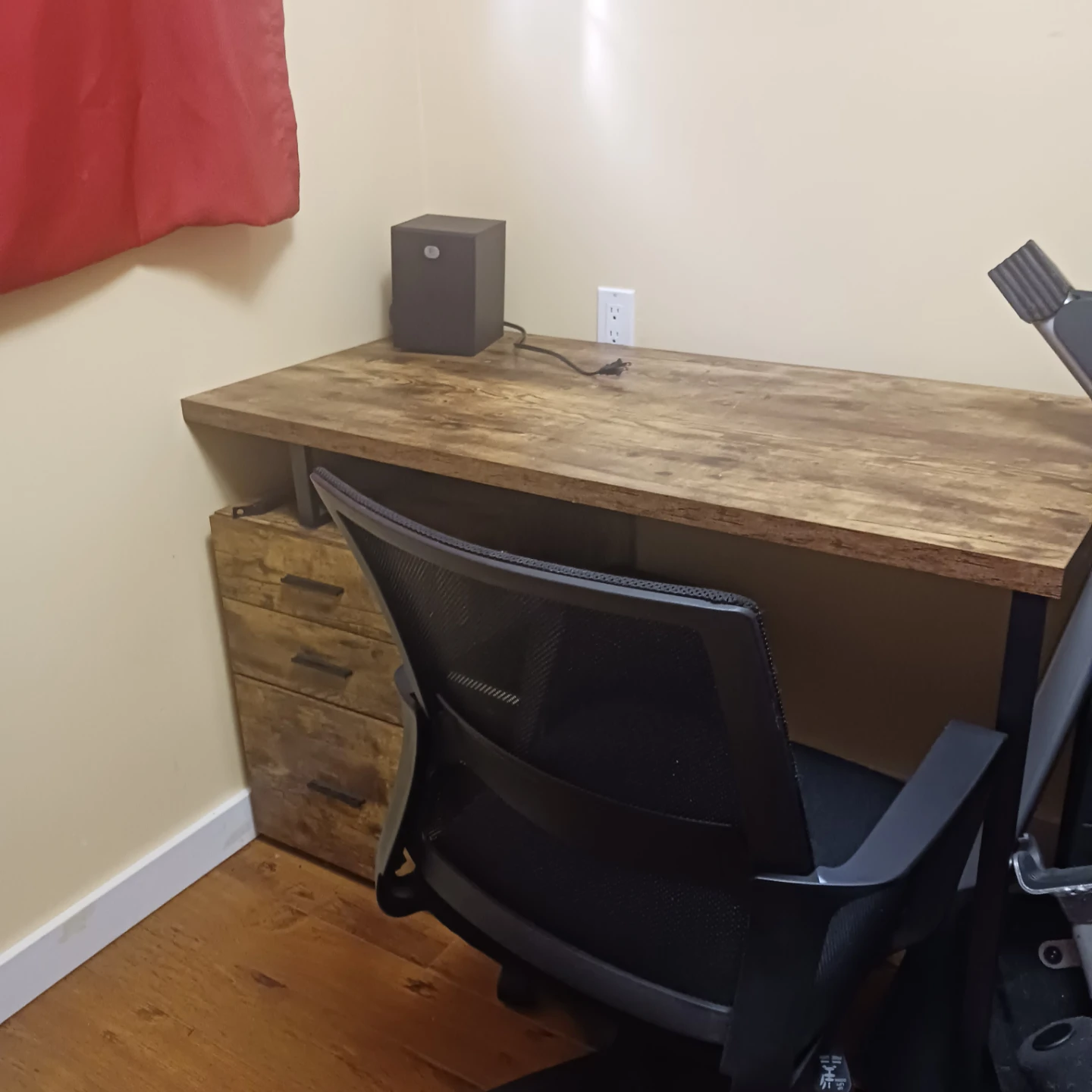 Rustic Desk with Drawers and office chair - photo 2