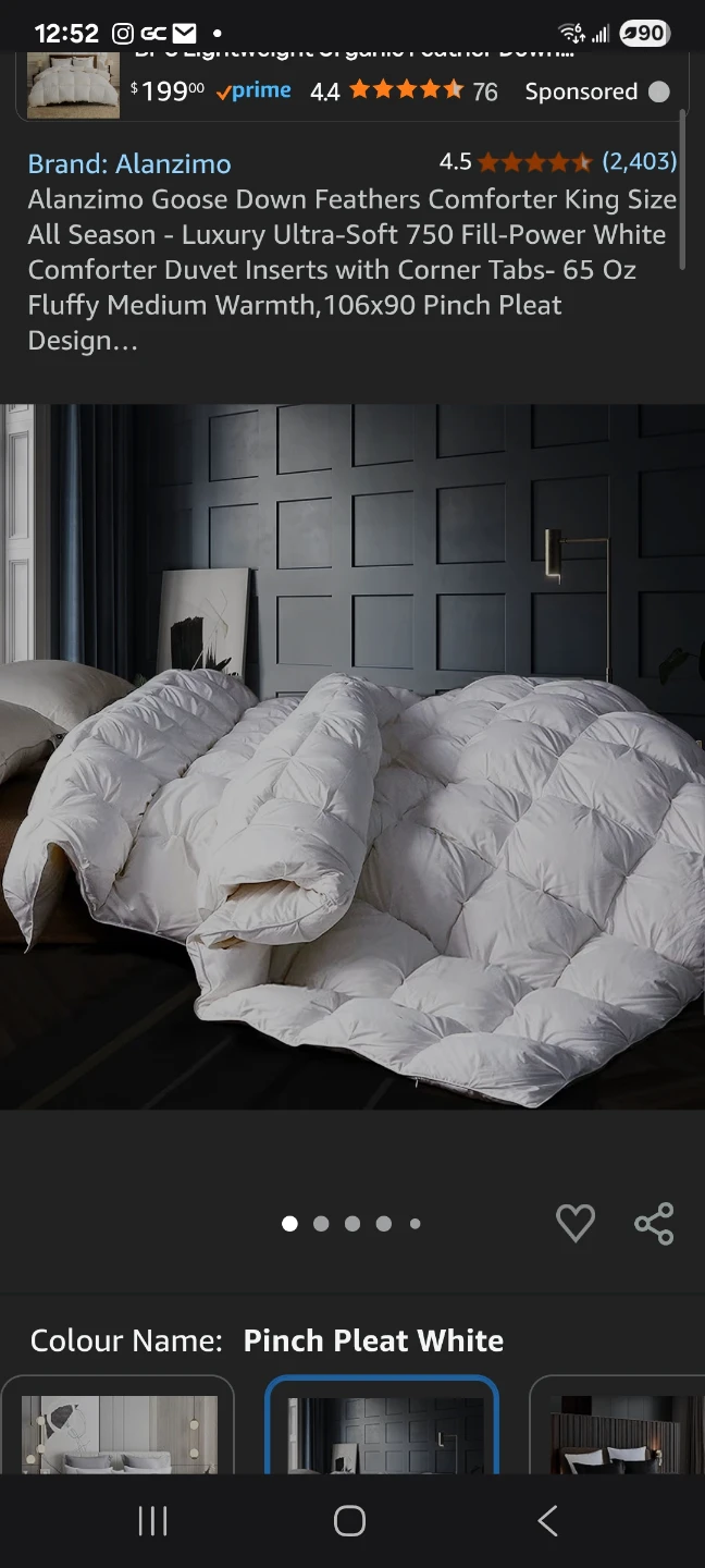 Goose Down Feathers Comforter Queen/ King Size 106"×90" NEW - photo 2