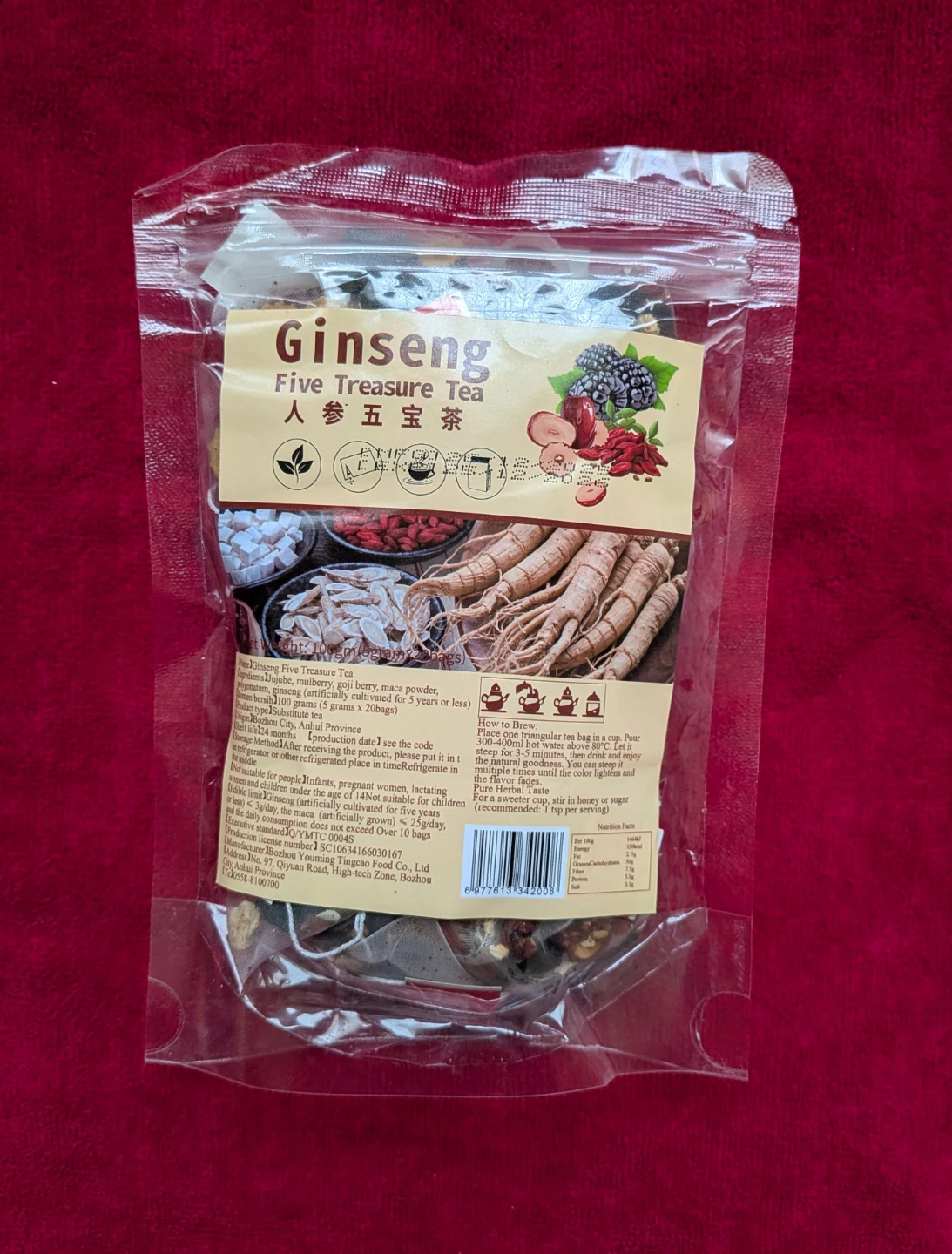 Ginseng Five Treasure Tea