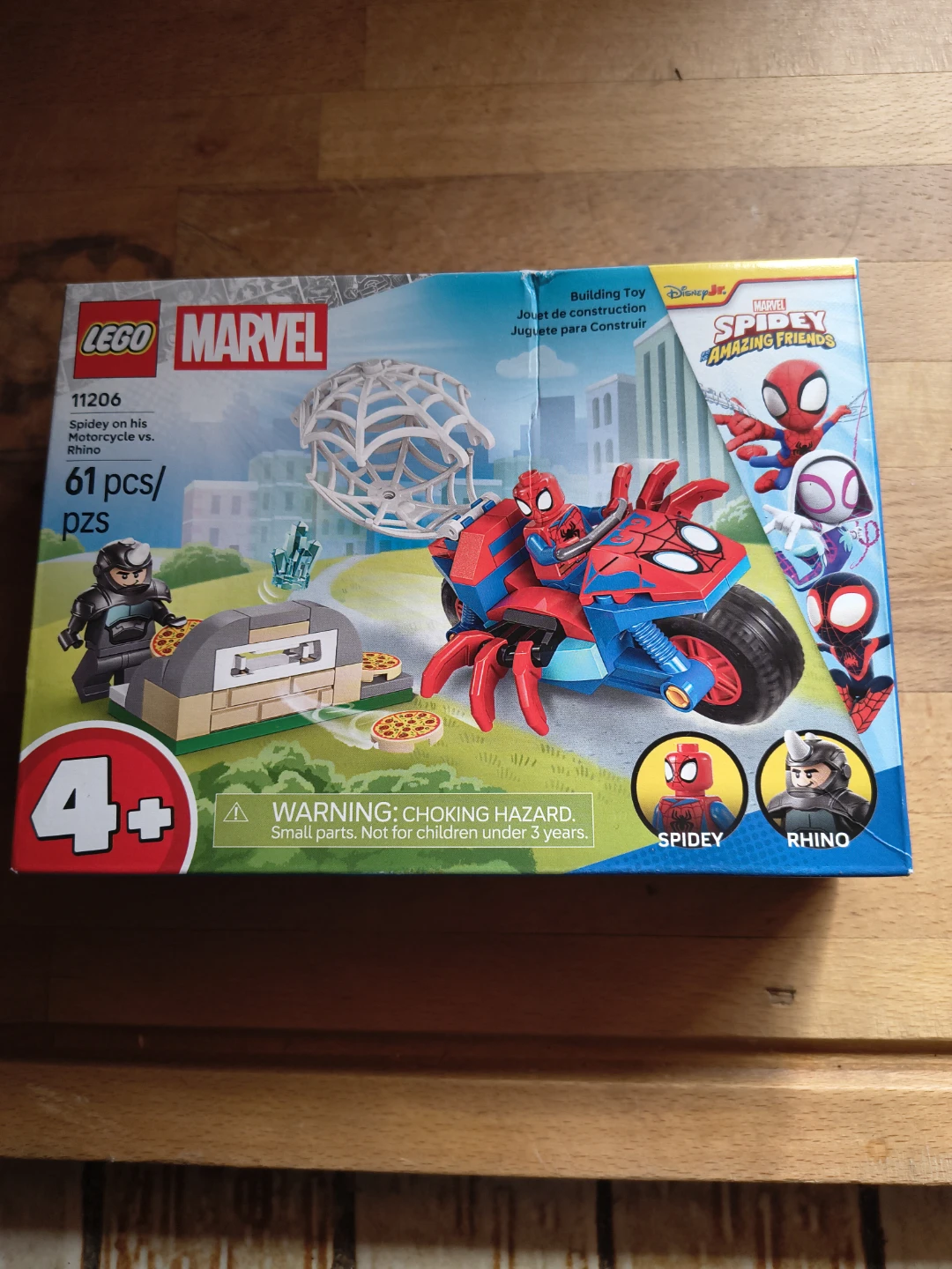 LEGO Marvel Spidey on his Motorcycle vs. Rhino 11206