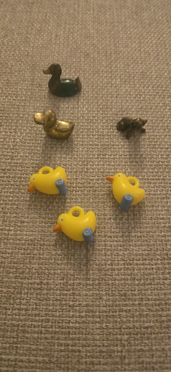 Miniature  Animal Figurines and Duck Charms