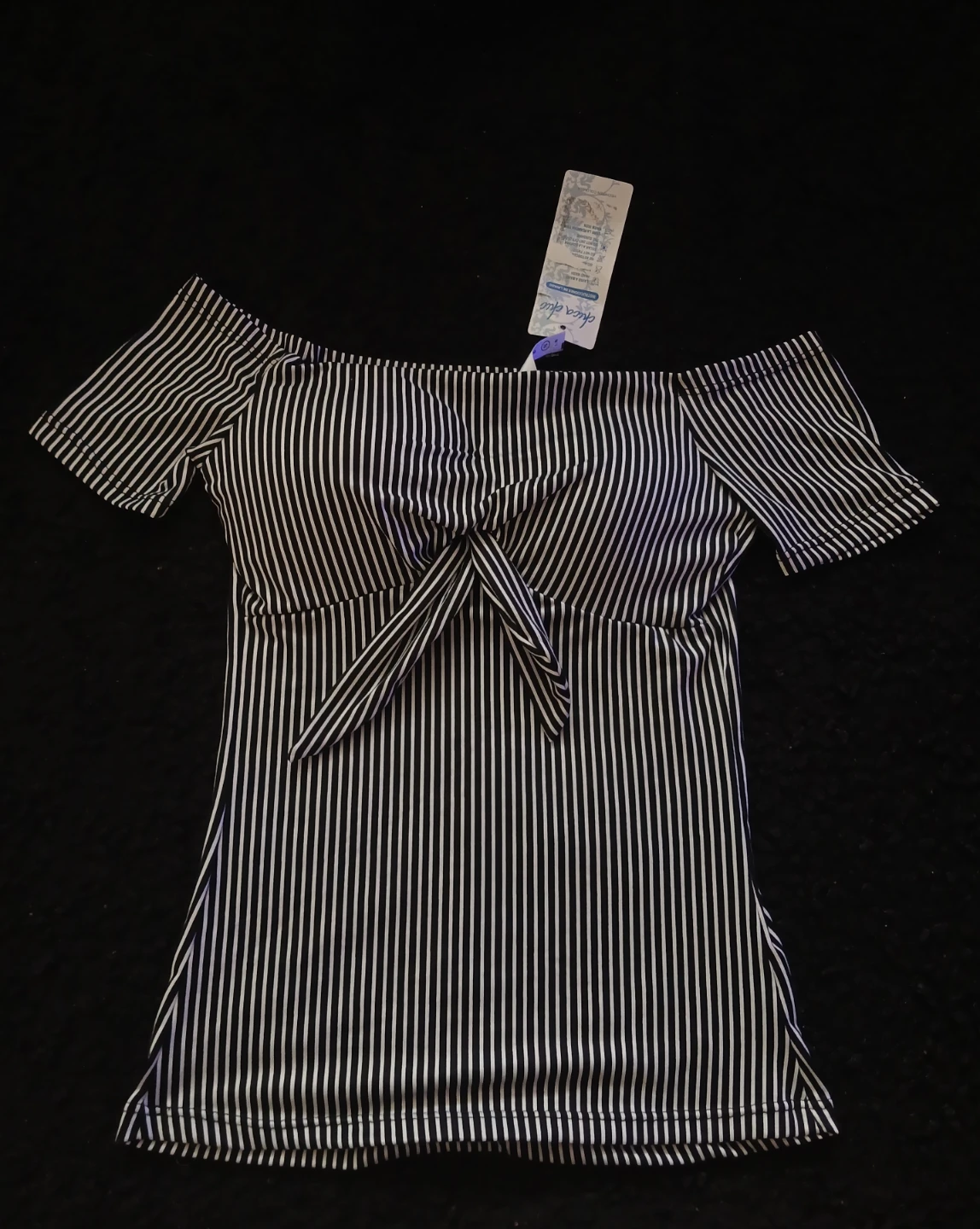 (Brand New)Chica Chic Striped Off-Shoulder Top - photo 2