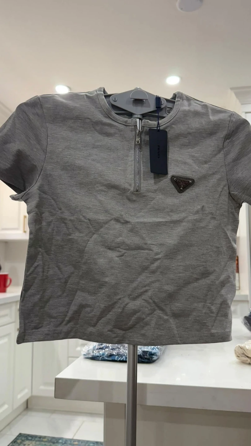 Prada Half-Zip Crop Top - photo 2