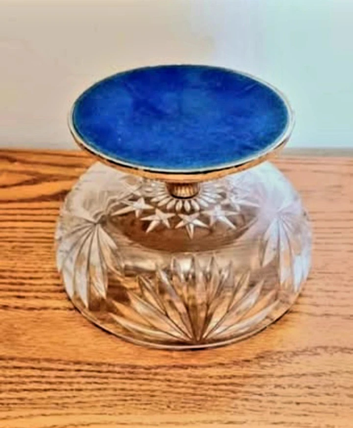 Vtg Hand Cut Crystal Compote Bowl - photo 3