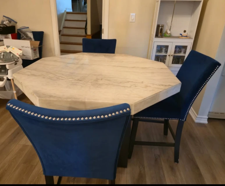 Cami Genuine Marble Dining Set - photo 2