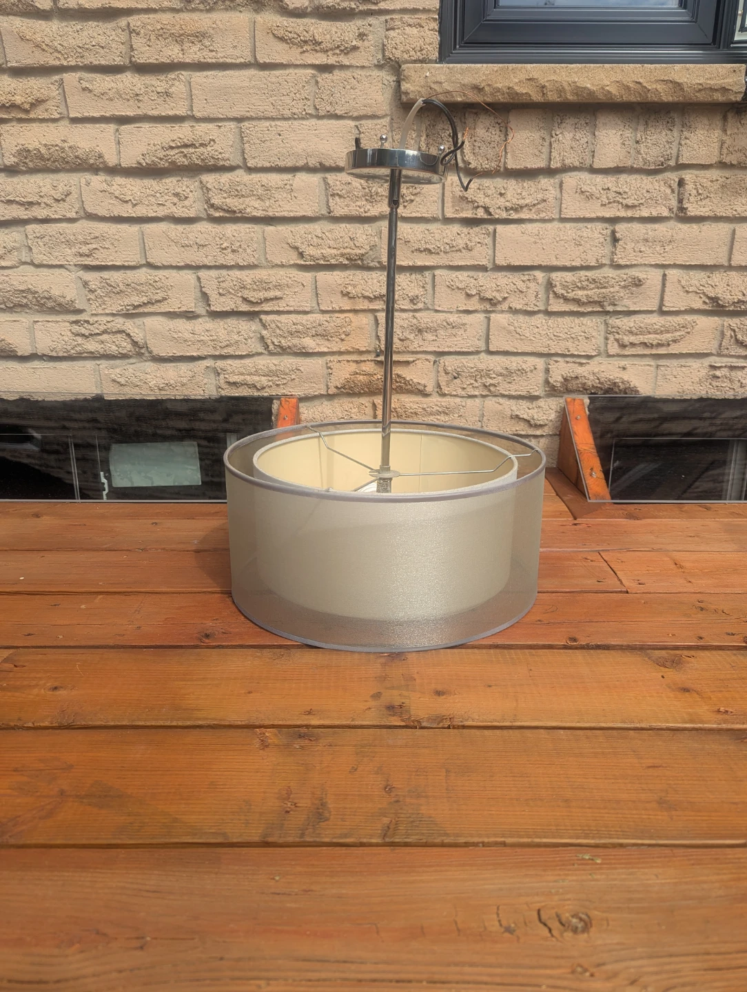 Grey ceiling light fixture
