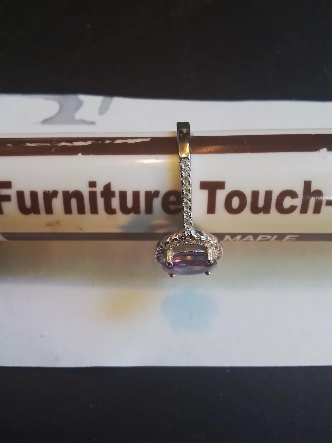 Oval Amethyst Ring with Halo - photo 3