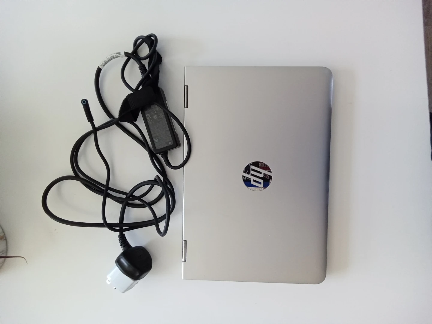 HP Silver Laptop with Power Adapter and charger
