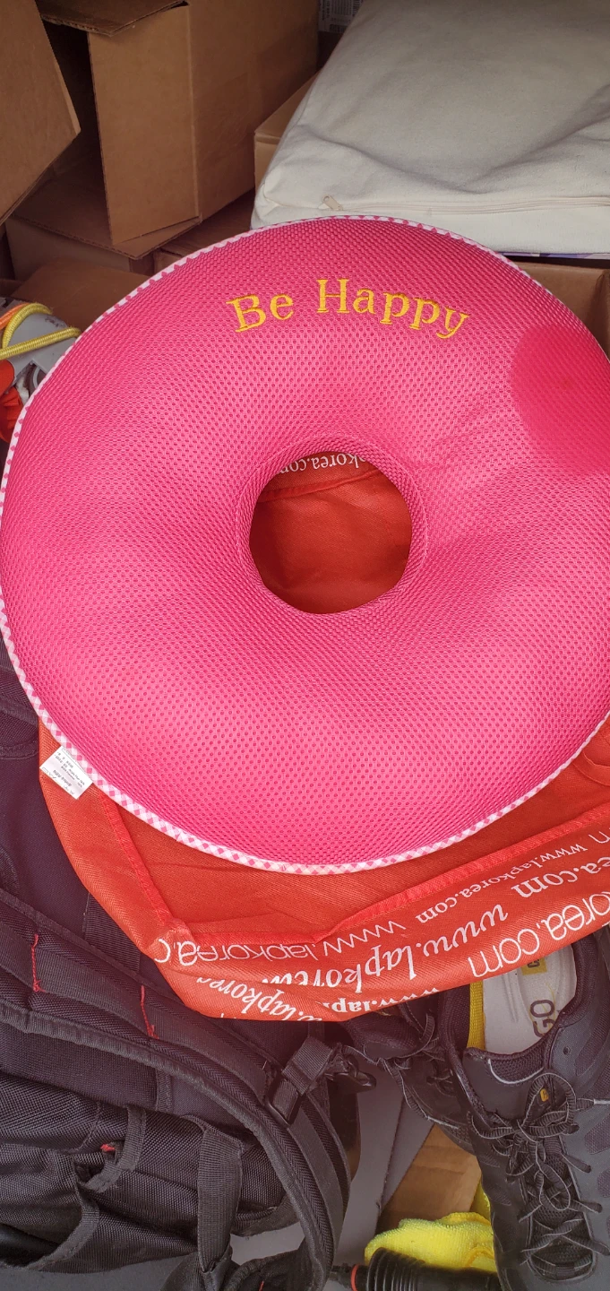 LAP Korea Pink Be Happy Donut Cushion