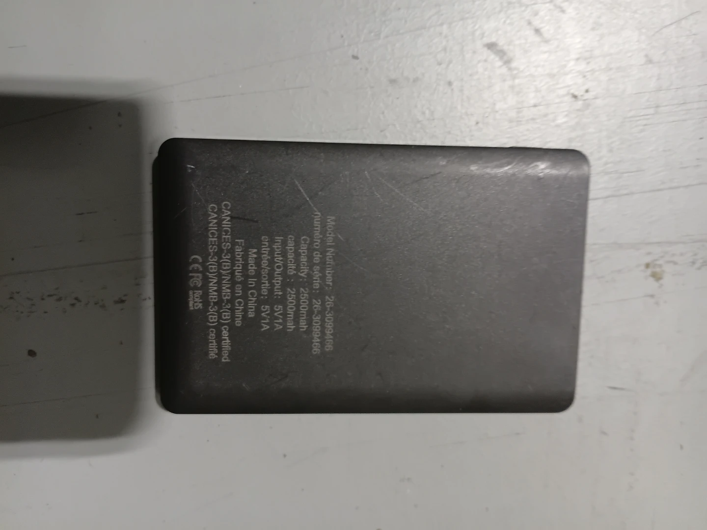 2500mAh Power Bank Model 26-3099466