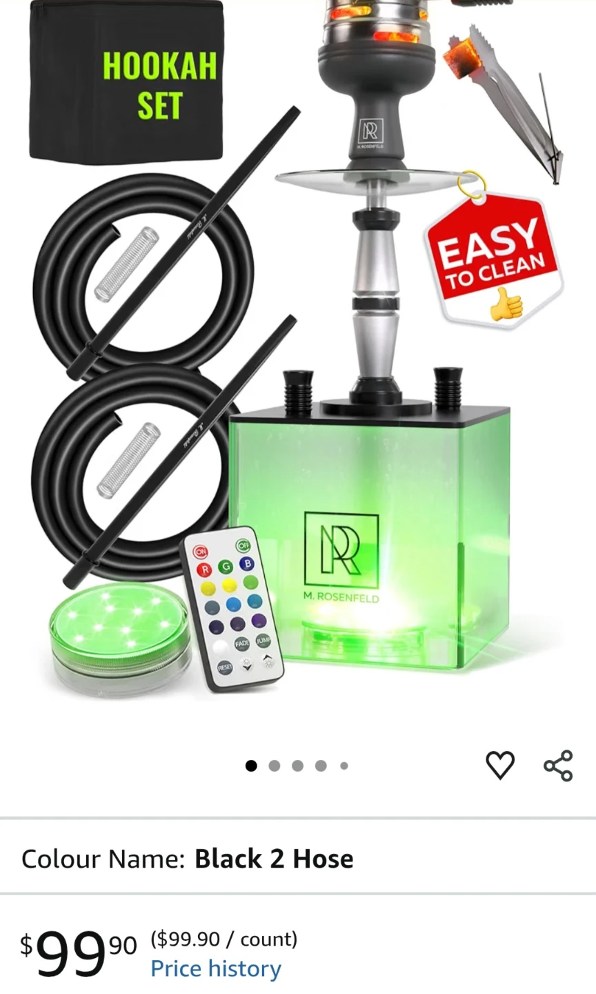 M. Rosenfeld Portable Square Yado Hookah Set