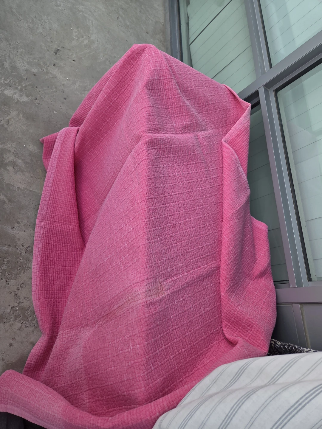 Pink Quilted Throw Blanket