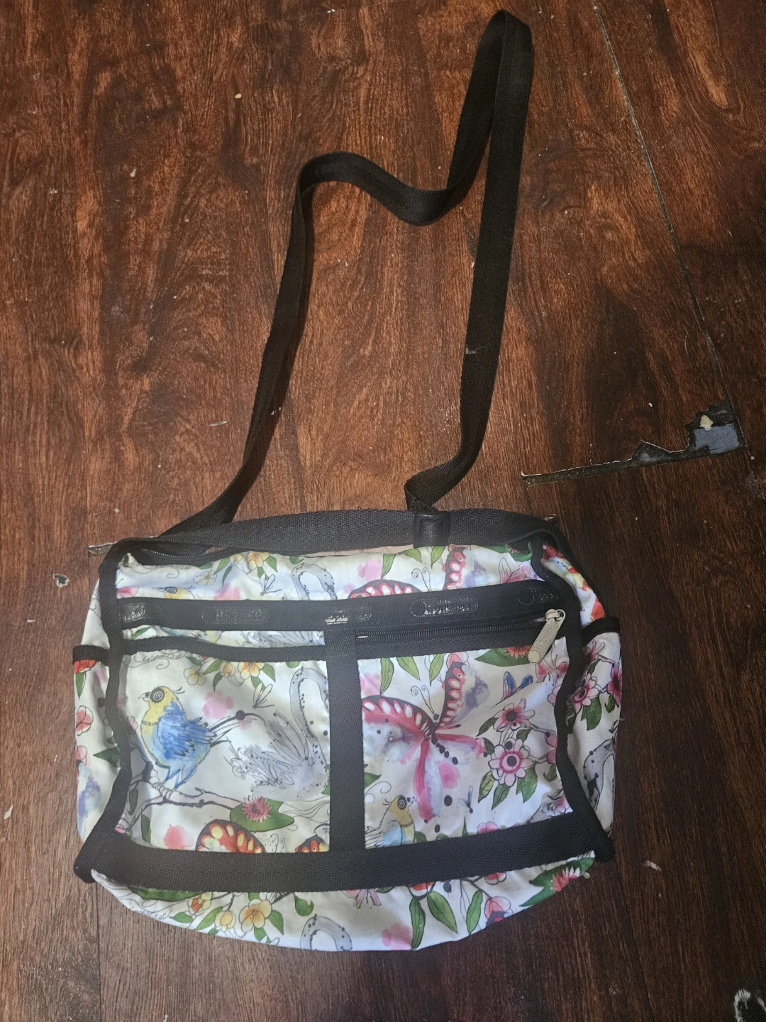 LeSportsac Crossbody Bag - Floral and Bird Print