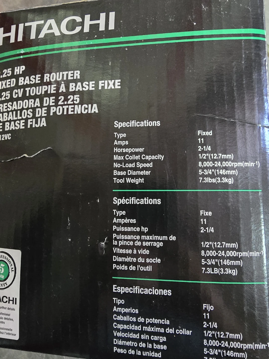 Hitachi M12VC Fixed Router - photo 3
