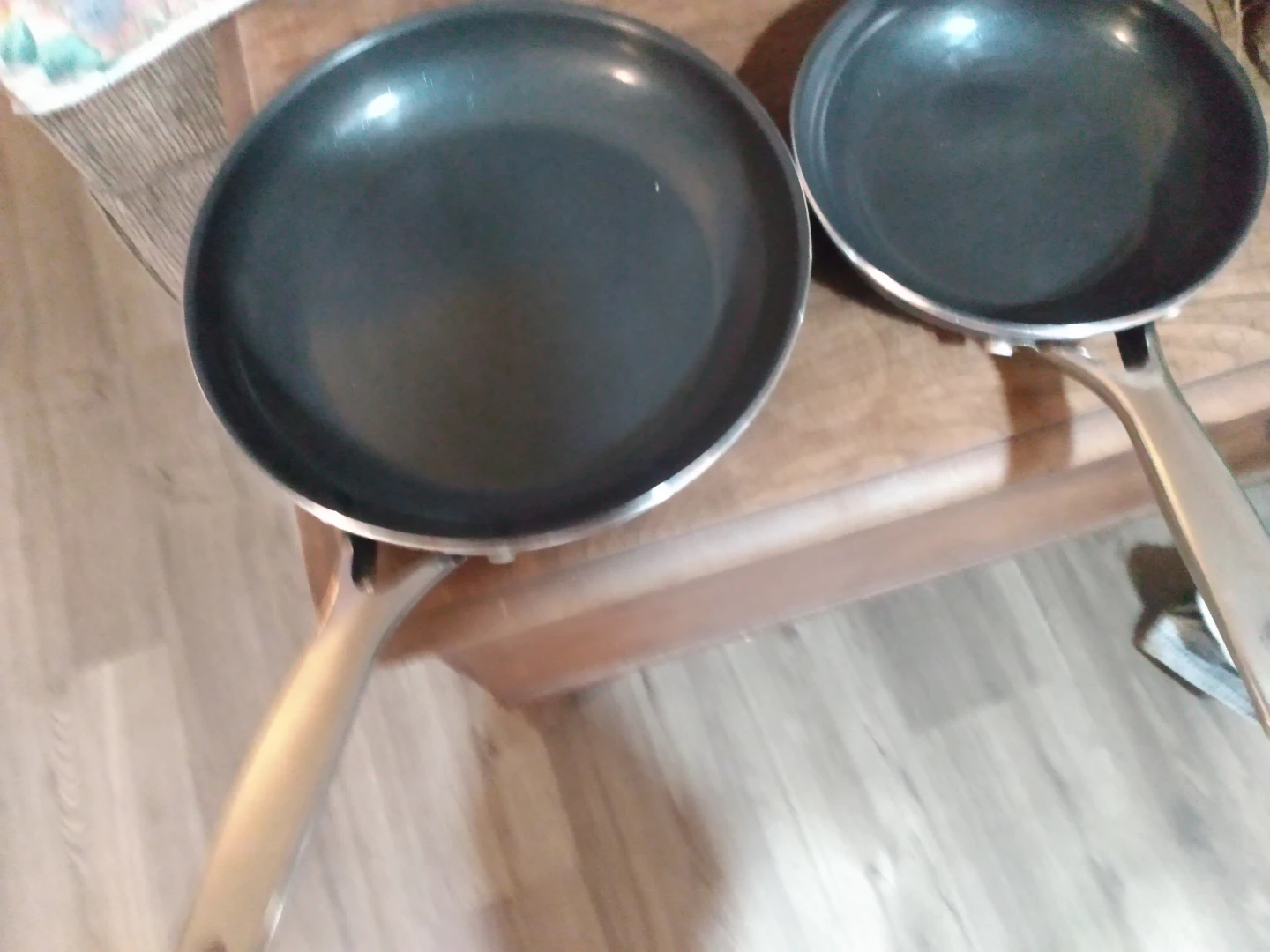Set of Two Blue Diamond Frying Pans
