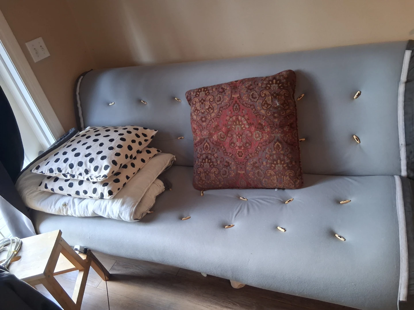 Grey Futon Sofa