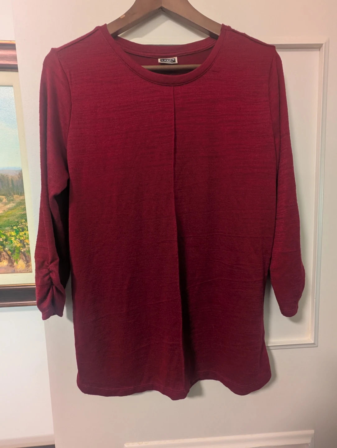 Lavon Burgundy Long Sleeve Shirt