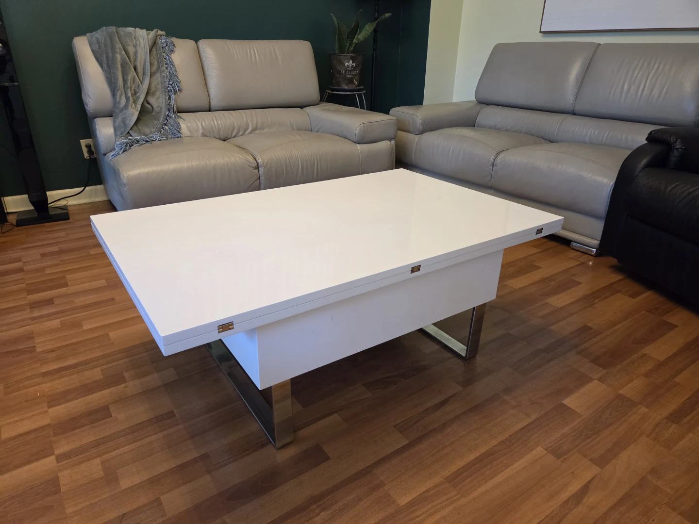 White Convertible Coffee to Dining Table