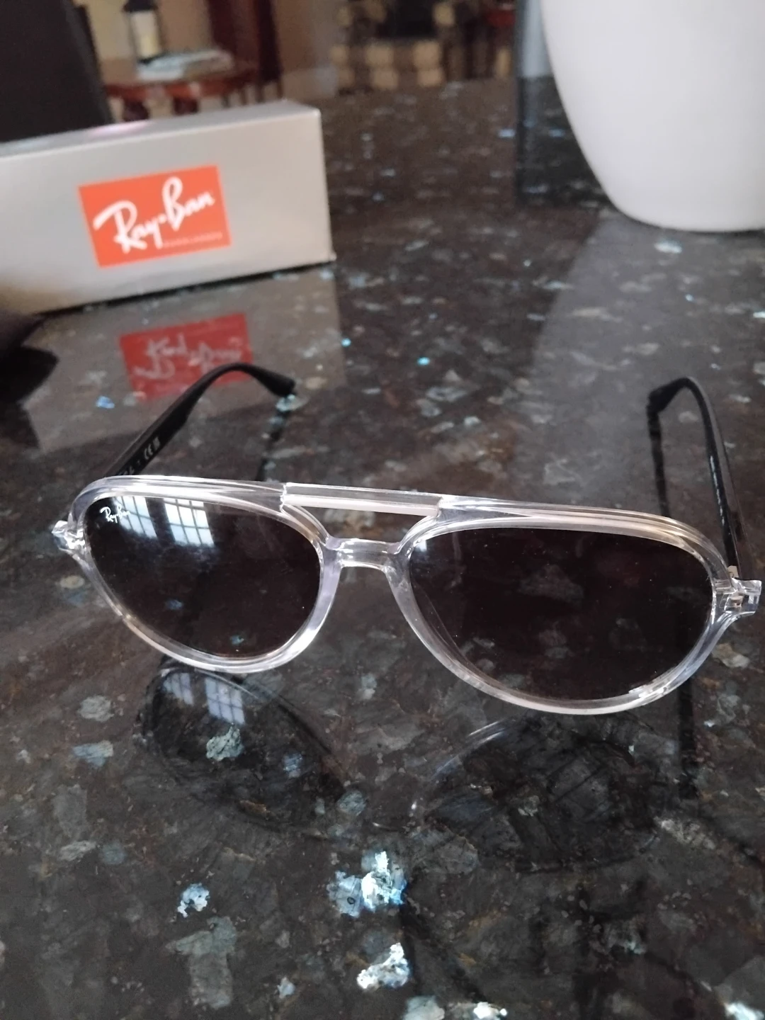 Ray-Ban Aviator Sunglasses - Clear Frame - photo 2