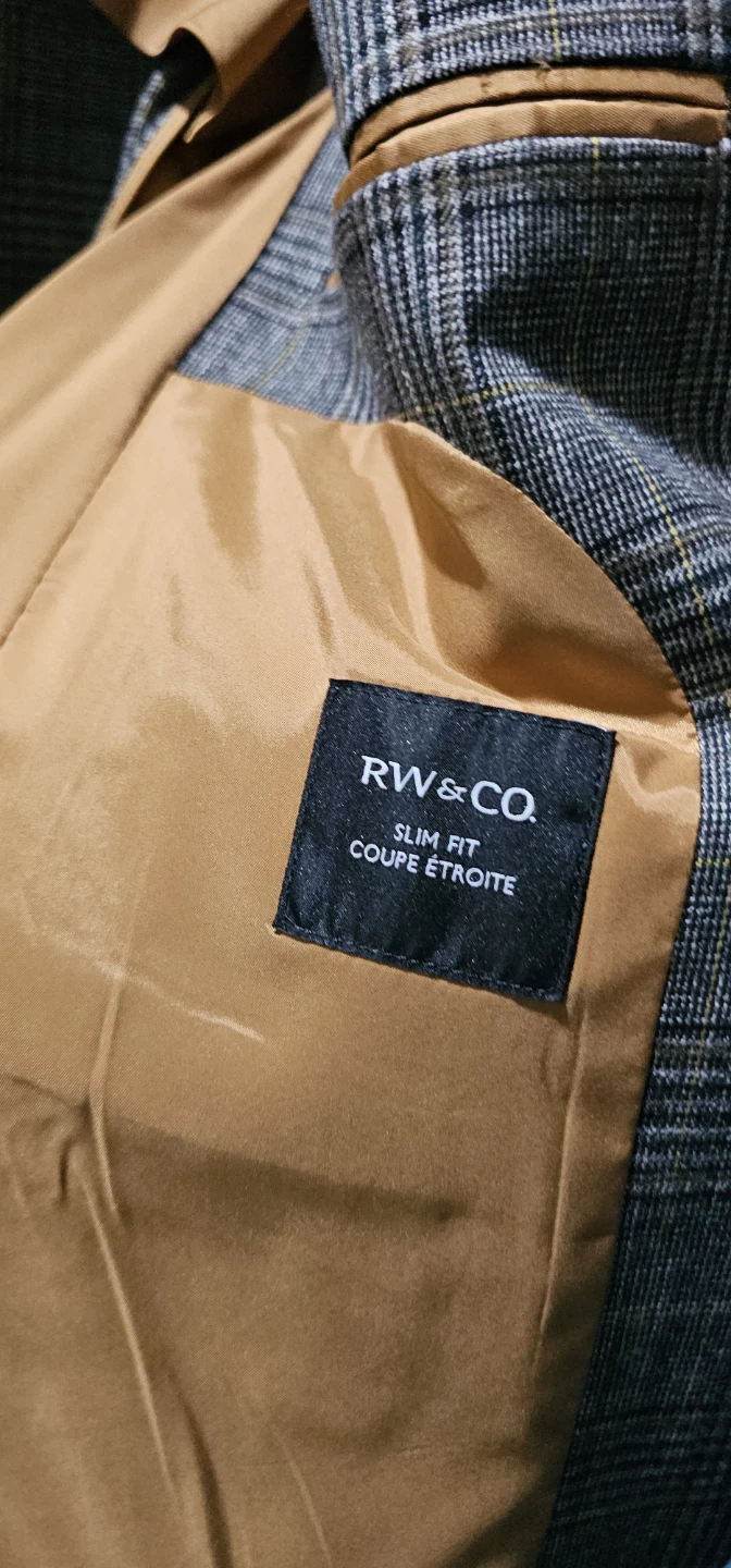 RW&CO. Slim Fit Plaid Blazer Size 40 - photo 2
