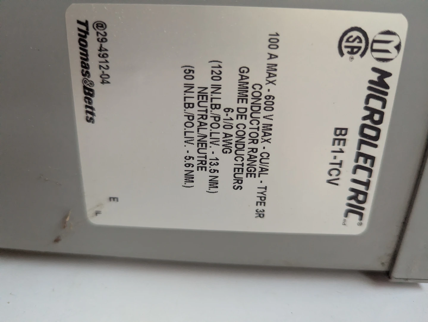 Microlectric BE1-TCV Meter Socket - photo 2