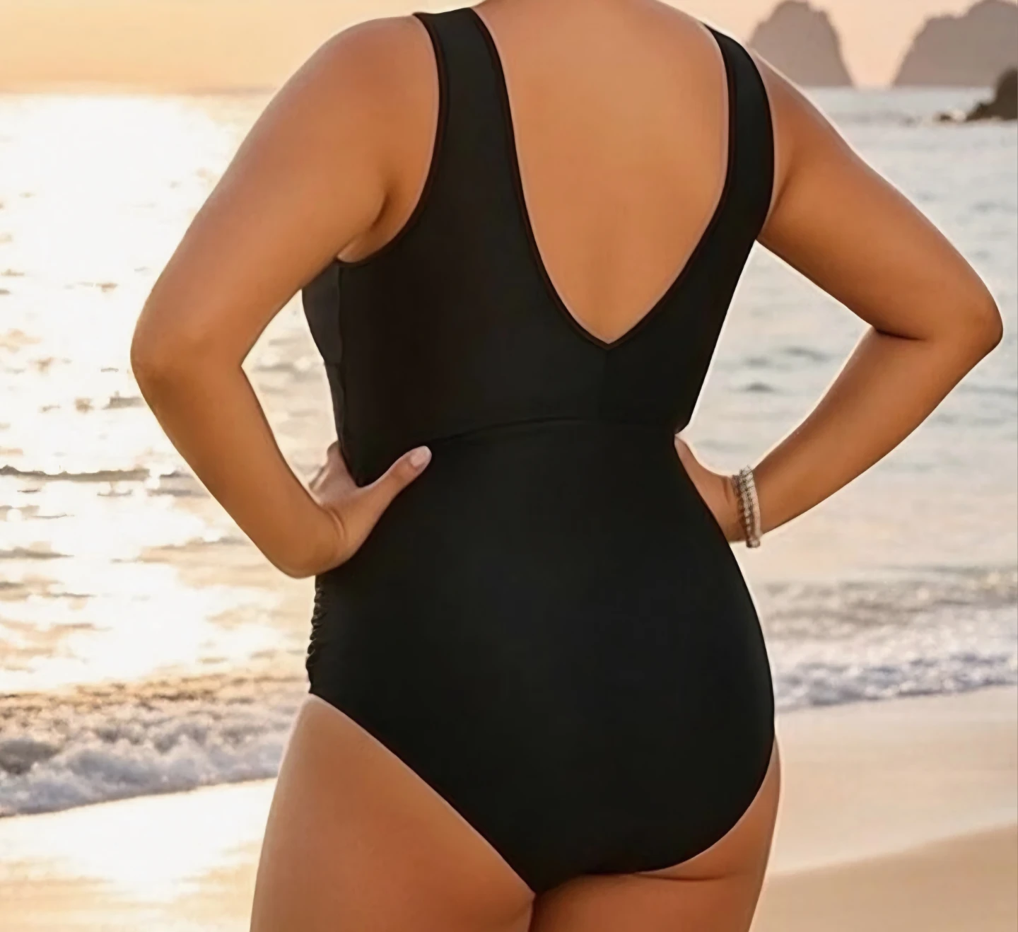 New Black One-Piece Swimsuit Size 3XL - photo 4