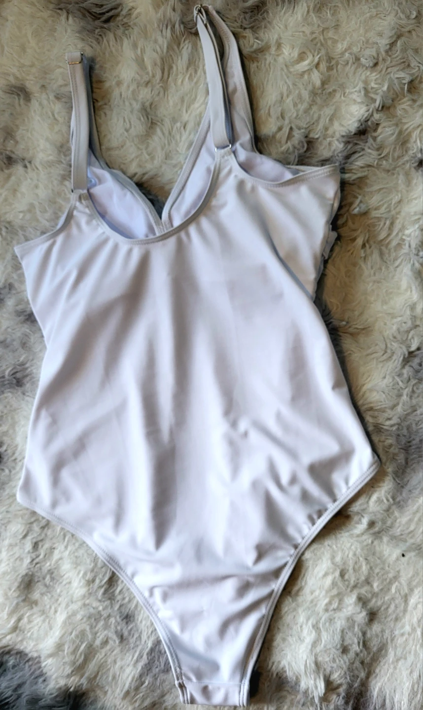 New Large Woman's White One-Piece Swimsuit - photo 3
