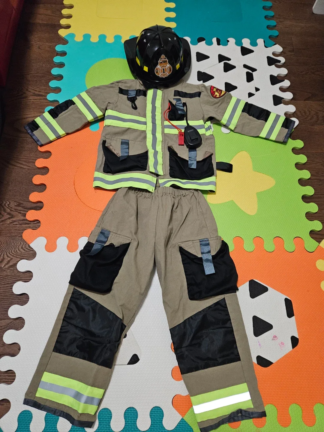 Kids Firefighter Halloween Costume with Helmet