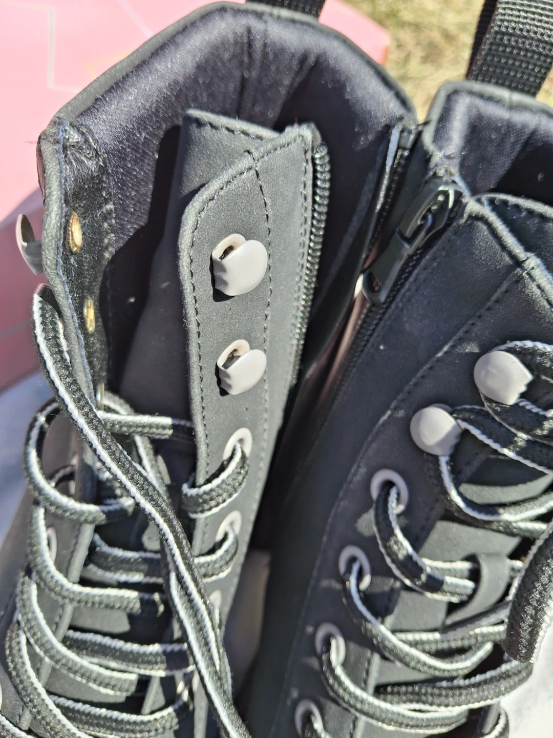 Bata Women's Black Combat Boots Size 37 - photo 3