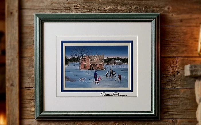 Winter Pond Hockey  Print by Patricia Bourque  13" x 12" - photo 3
