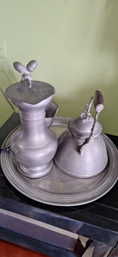 Rein Zinn Vintage Pewter Tea Service Set