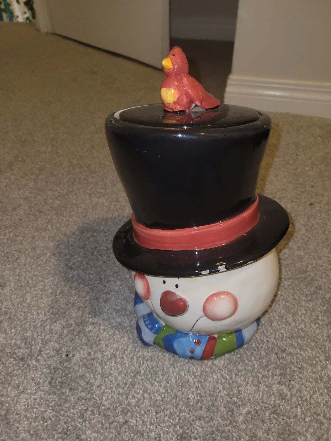 A little storage snowman