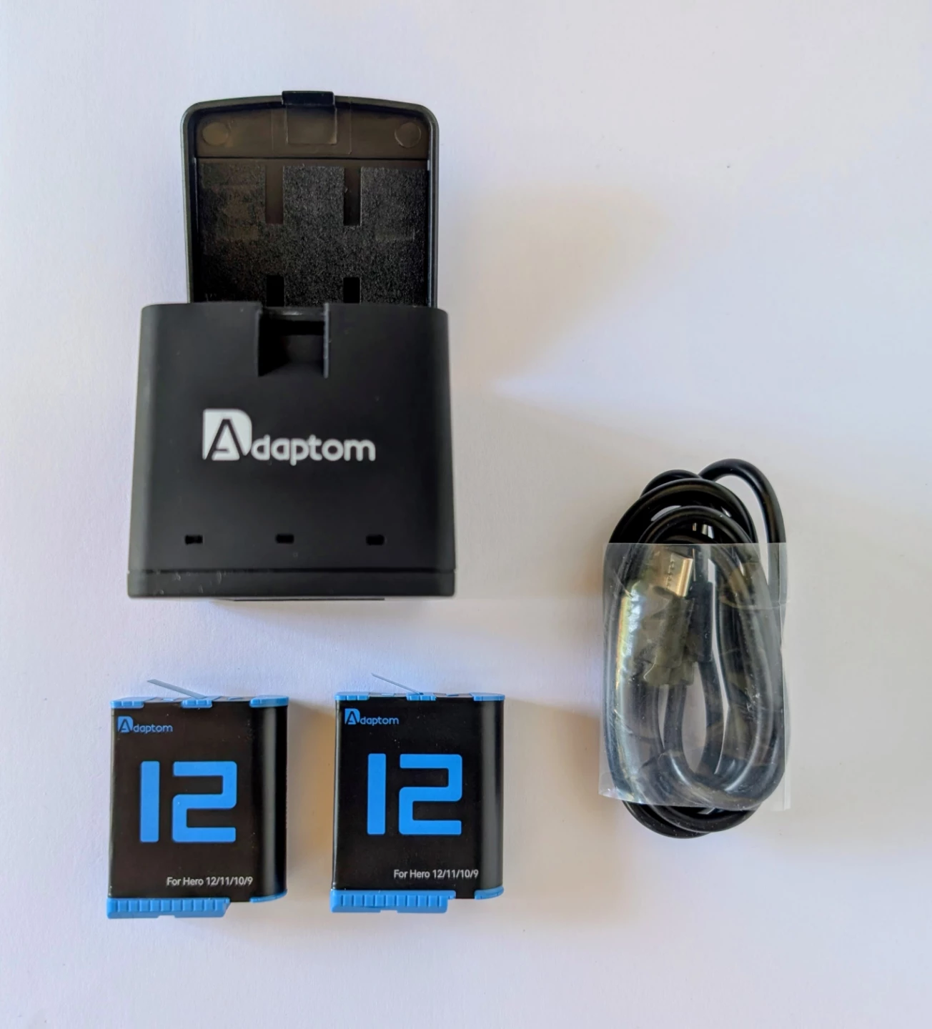 New Battery Charger + 2 Batteries for Go Pro Hero 9 to 12