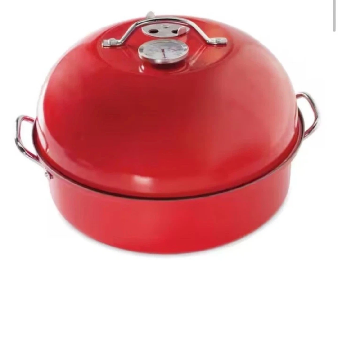 Red Stove Top Smoker and Roaster
