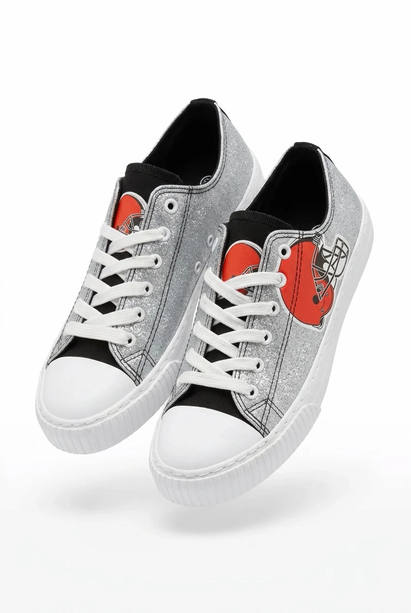 FOCO Cleveland Browns Women's Glitter Sneakers - photo 2