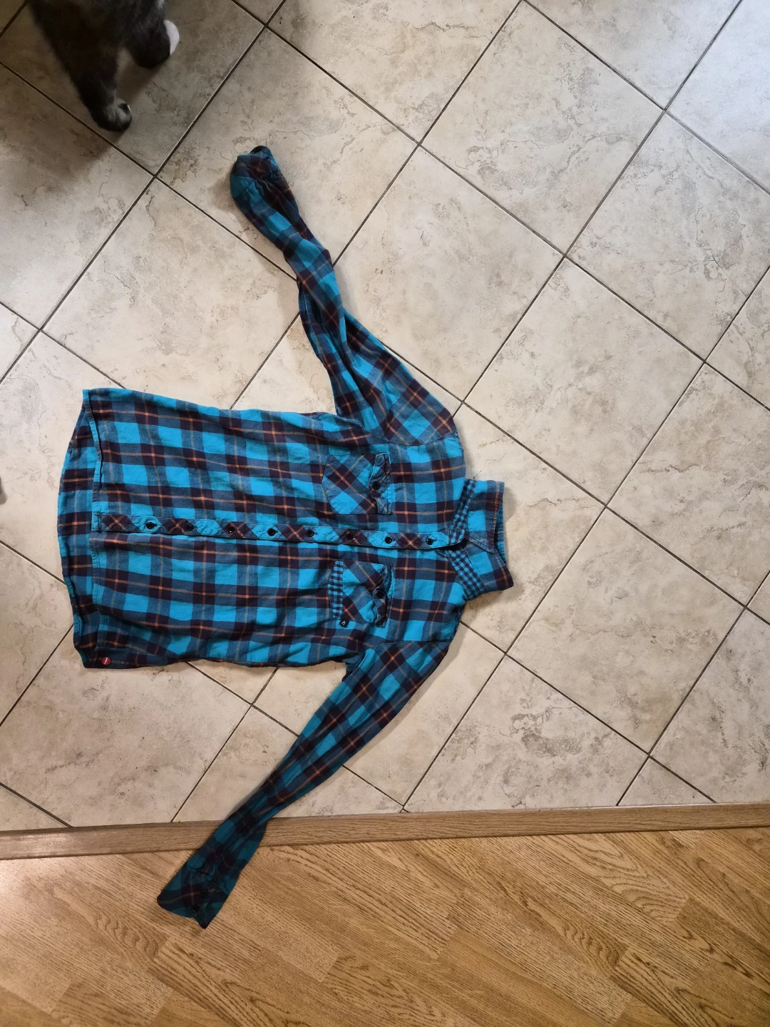 O'Neill Blue Plaid Flannel Shirt