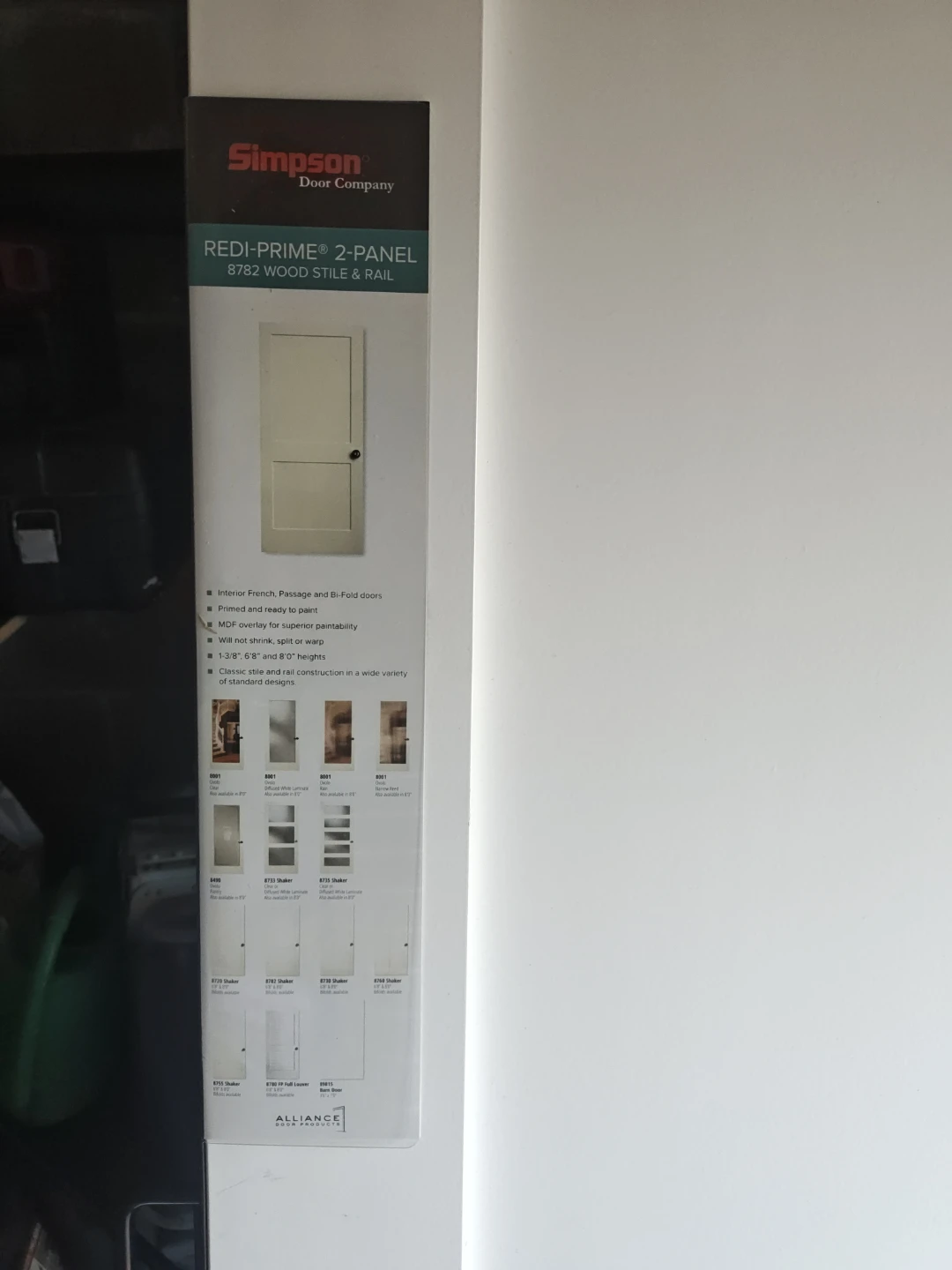 Simpson 8782 Redi-Prime 2-Panel Wood Stile & Rail Door