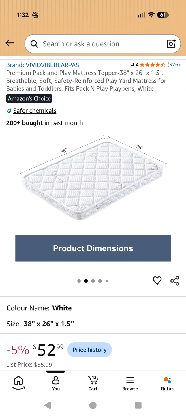 Pack and Play mattress with three covers - photo 2