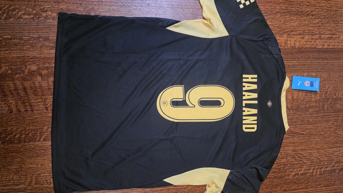 Haaland #9 Manchester City black away kit - photo 4
