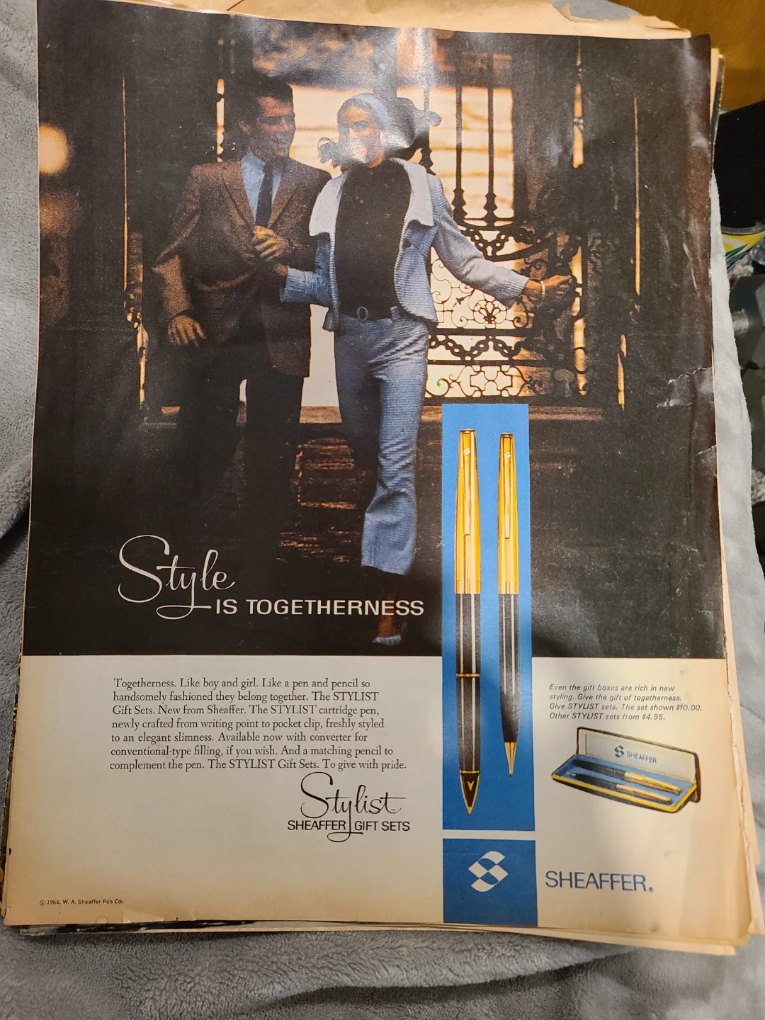 Vintage 1966 Sheaffer Stylist Pen and Pencil Gift Set - photo 2