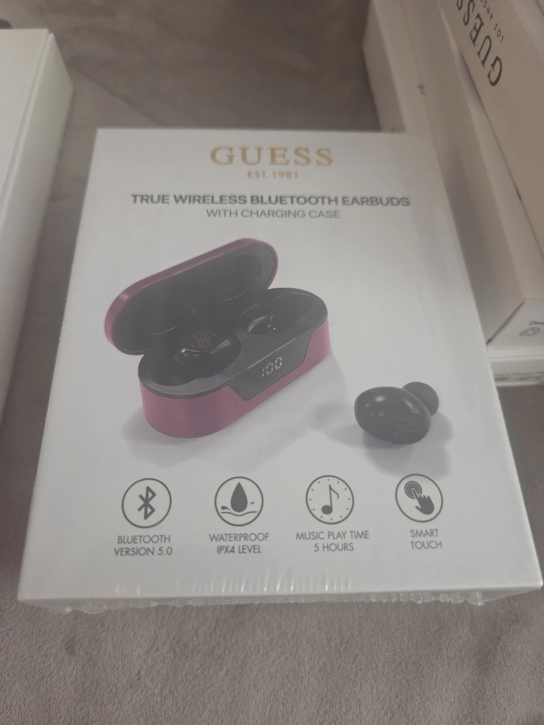 Guess True Wireless Bluetooth Earbuds with Charging Case