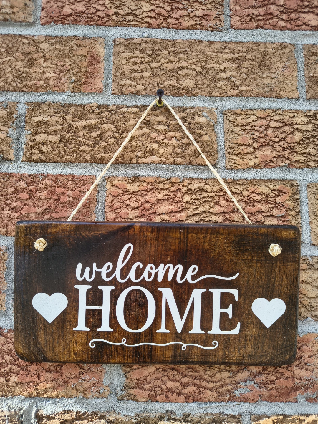 Welcome Home Wooden Hanging Sign