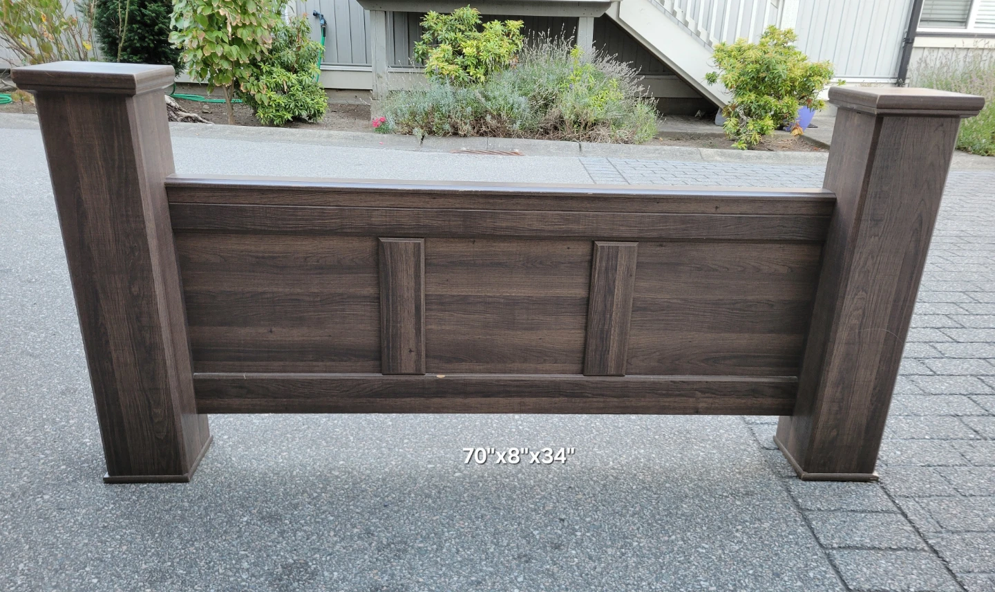 Ashley Furniture Queen Bed Footboard - Rustic Modern Dark Brown - photo 2