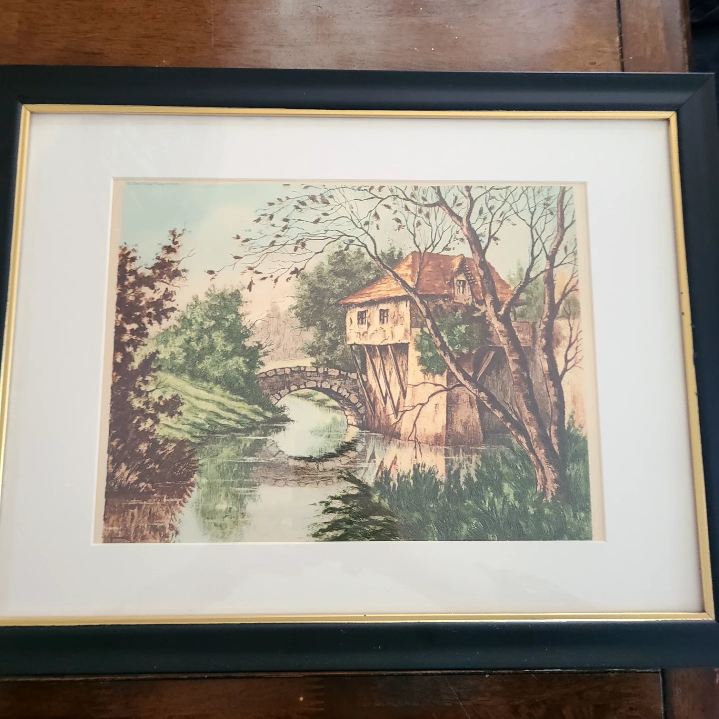 Framed Riverside Landscape Print