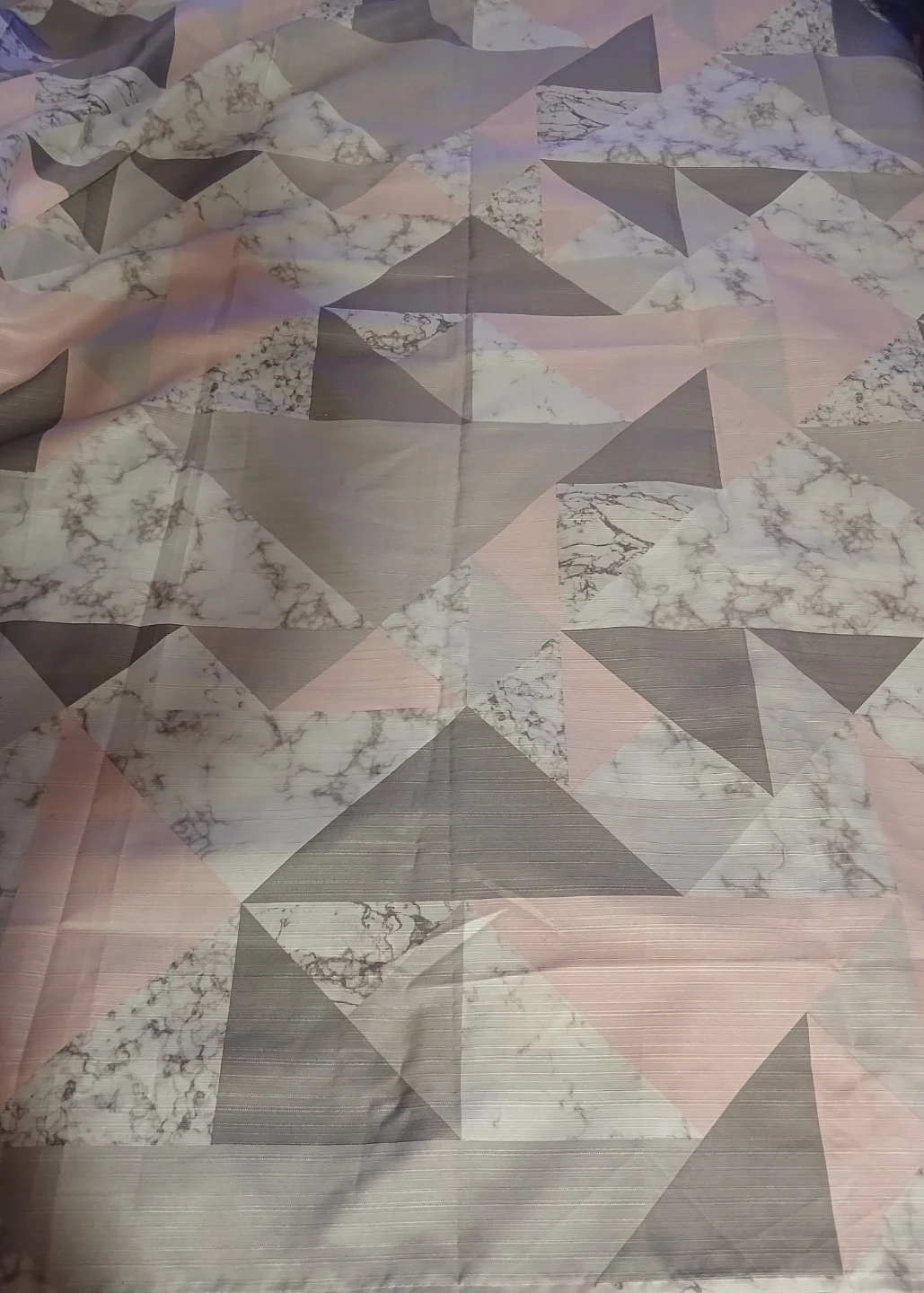 Geometric Marble Print Shower Curtain - photo 2