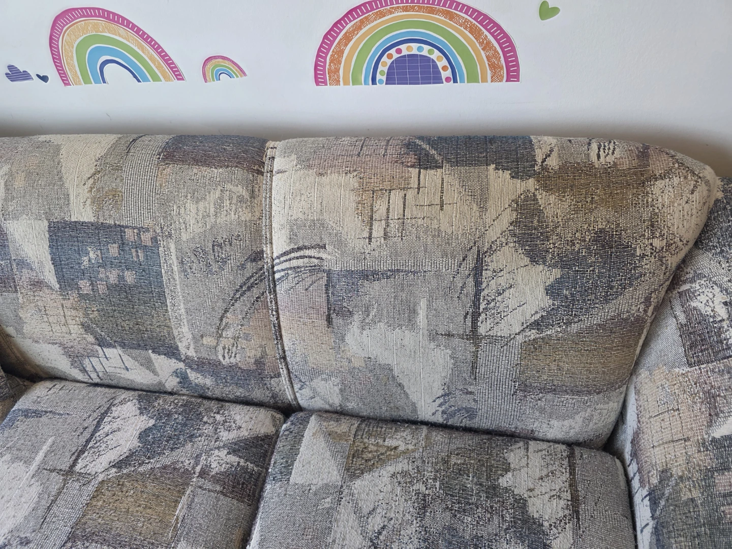 Three-Seater Patterned Sofa used - photo 2