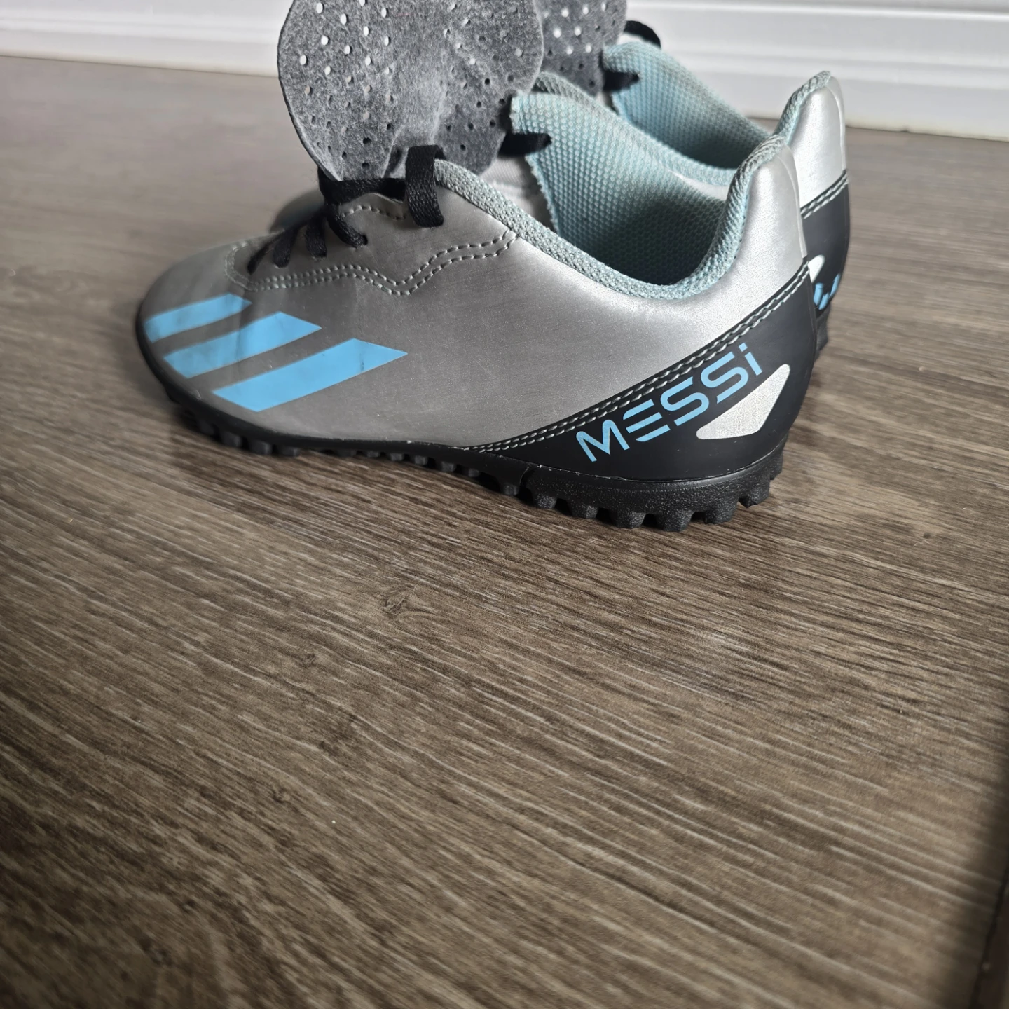 Adidas Messi Turf Soccer Cleats - Silver/Blue - photo 2