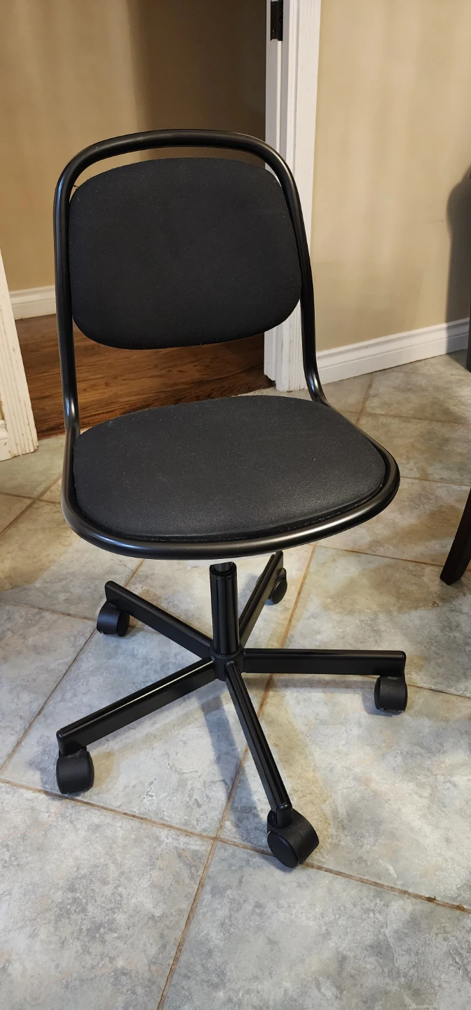 Black Office Chair with Wheels