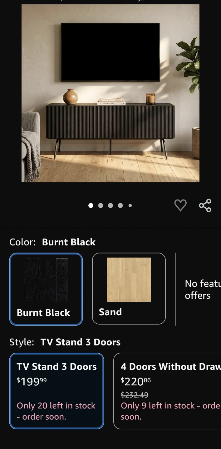 NTC Veil TV Stand with 3 Doors