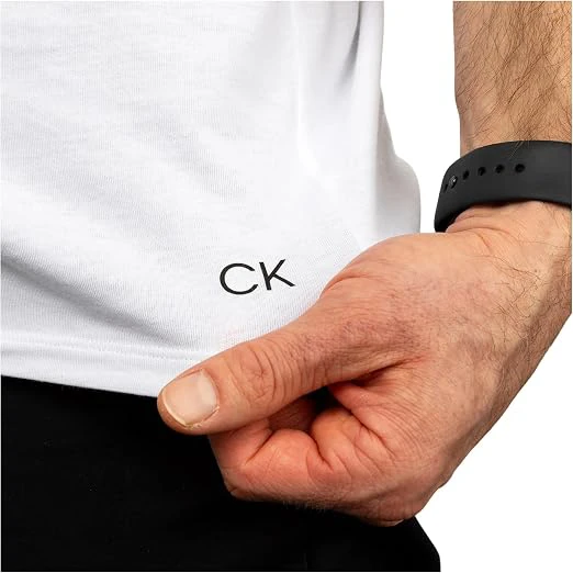 Calvin Klein White V-Neck T-Shirt - Size M